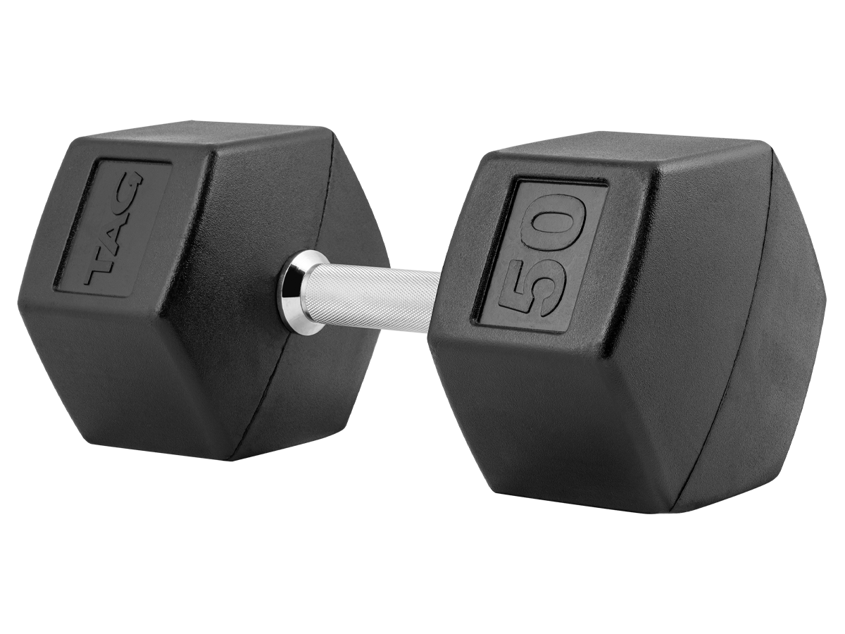 HEX Rubber Dumbbell
