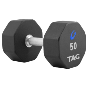 8-SIDED PRO-STYLE RUBBER DUMBELLS