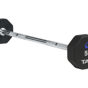 8-Sided Virgin Rubber Fixed Barbell with Straight Bar