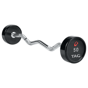 Premium Urethane Fixed Barbell with EZ Curl handle