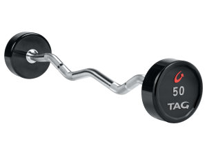 Premium Urethane Fixed Barbell with EZ Curl handle