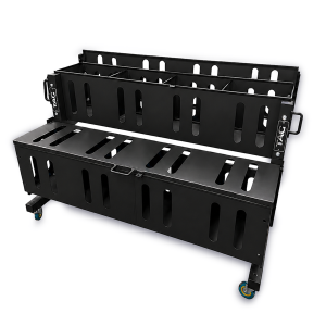 2-TIER ROLLING BASKET RACK