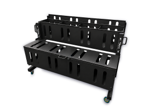 2-TIER ROLLING BASKET RACK