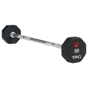 8-Sided Premium Urethane Fixed Barbell with Straight Handle